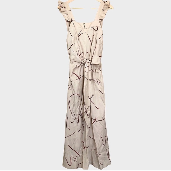 Anthropologie Sancia Ines Ruffle Dress in Nude. Size XS. NWOT - Picture 8 of 13